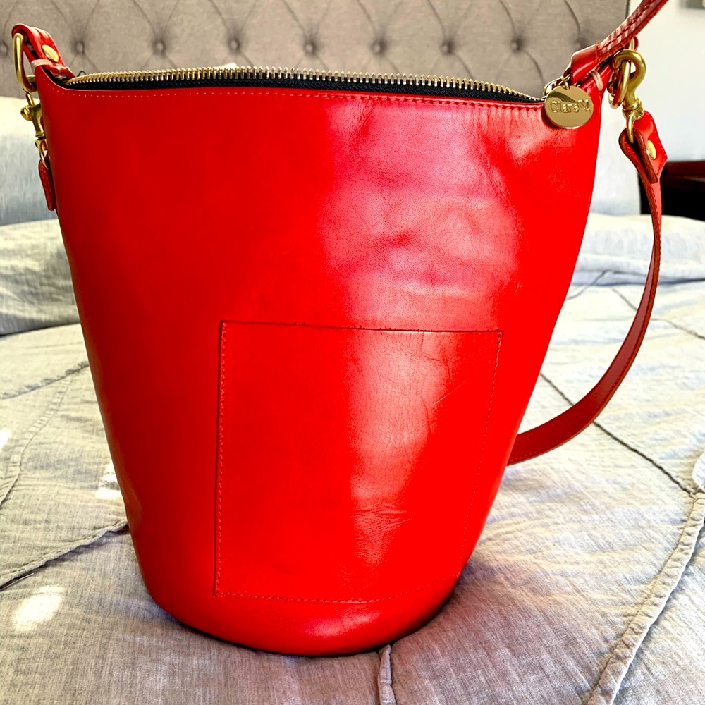 Clare V., Red, Petite Jeanne purse